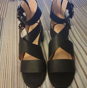 Ankle low heel sandal